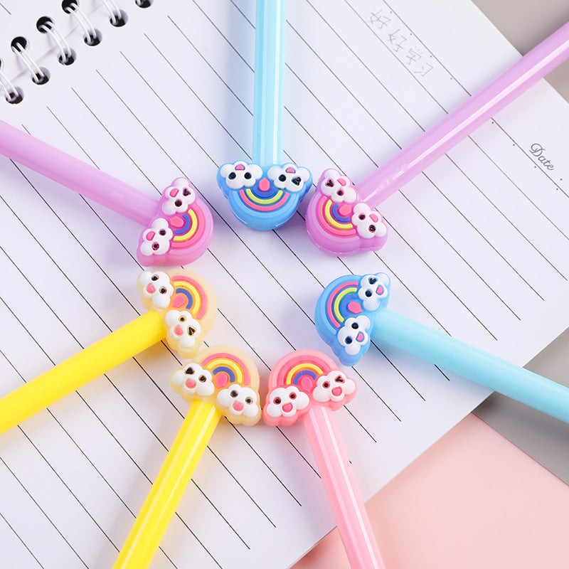 Wholesale Plastic Rainbow Cloud Rabbit Gel Pen